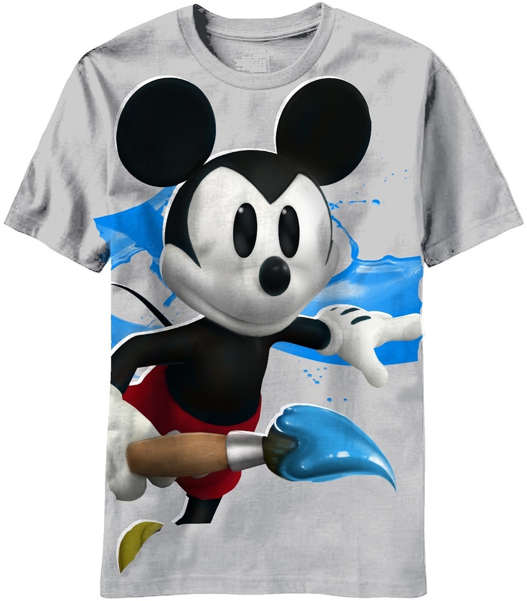 Official Disney Big Brush Epic Mickey Mouse T-Shirt - Walt