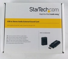 Startech USB Sound Card, 3.5mm audio adapter to USB, External ICUSBAUDIOB