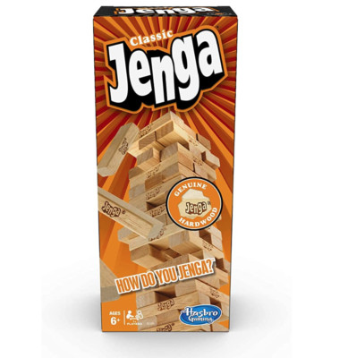 Details about  Classic Jenga Game from Hasbro Stacking Wooden Block Game New