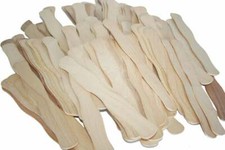 100-8" Wavy Fan Sticks Paddle Fan Stick Wooden Fan Handle Wedding Fan Sticks