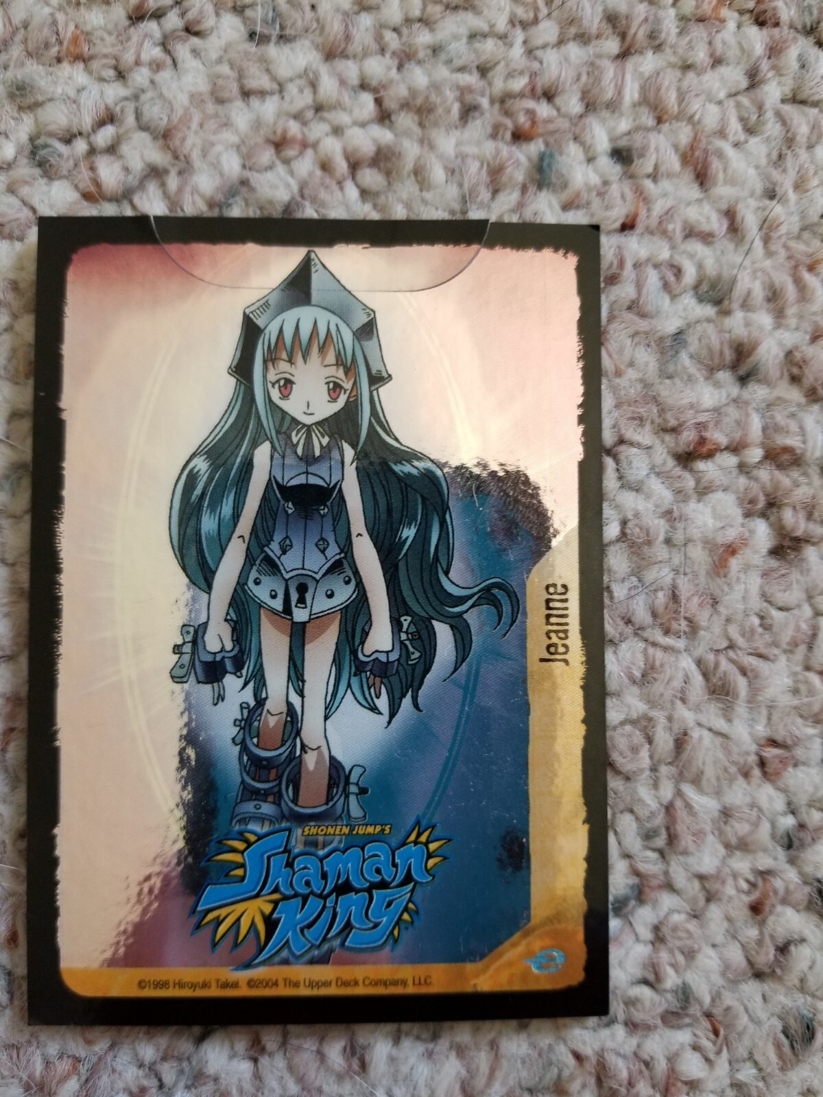 Shaman King TCG Card Game Holographic Promo Chamber Card Jeanne AND Len