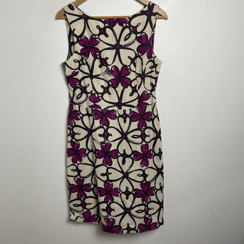 Moschino Cheap And Chic Dress Women's Size 12 Aus Beige Pink Floral Sleeveless