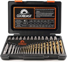 35Pcs Screw Extractor and Left Hand Drill Bits Set, Easy Out Screw Extractor Kit