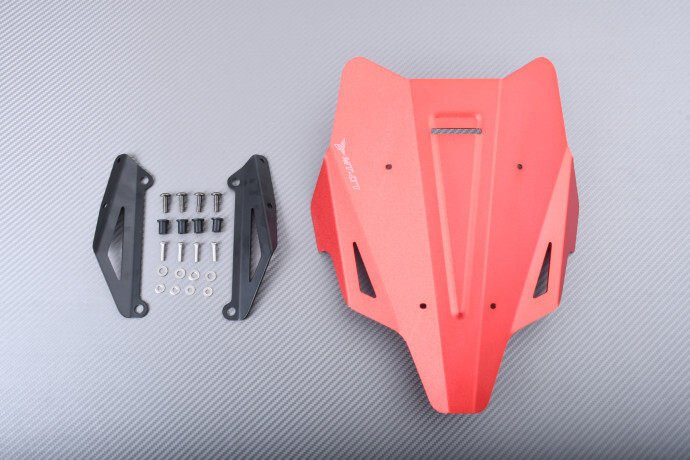 Pare-brise aluminium rouge Yamaha MT07 pour vos balades et trajets quotidiens 2021-2024