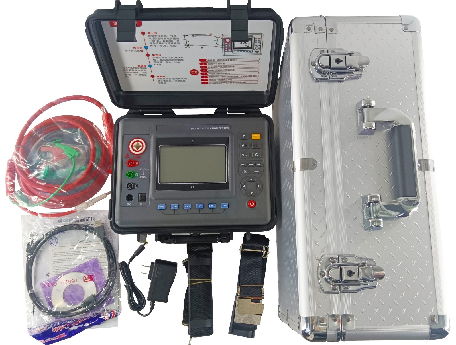Digital High Voltage Insulation Tester 10kV HV Insulation Tester 0.01MΩ to 35TΩ