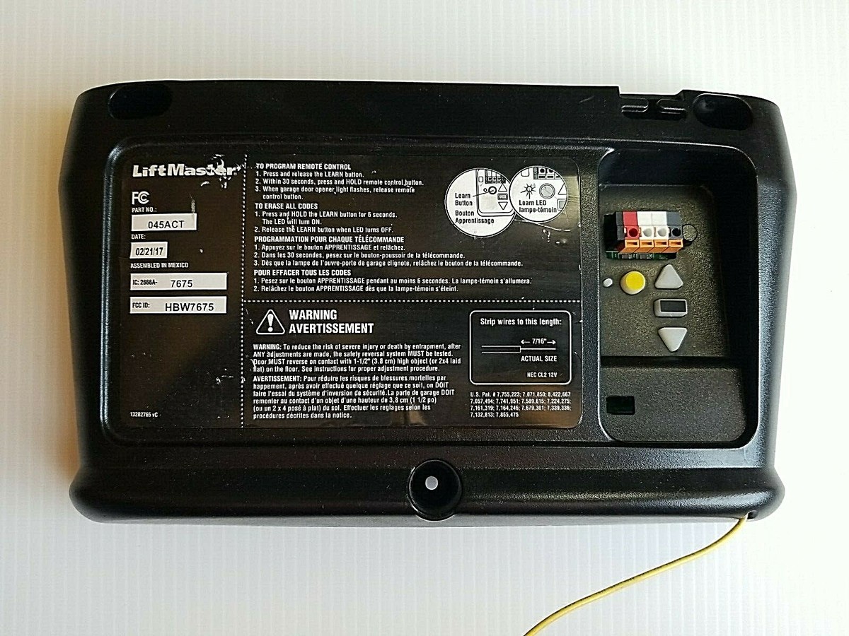 Liftmaster 045ACT Garage Door Receiver Logic Board Yellow Learn