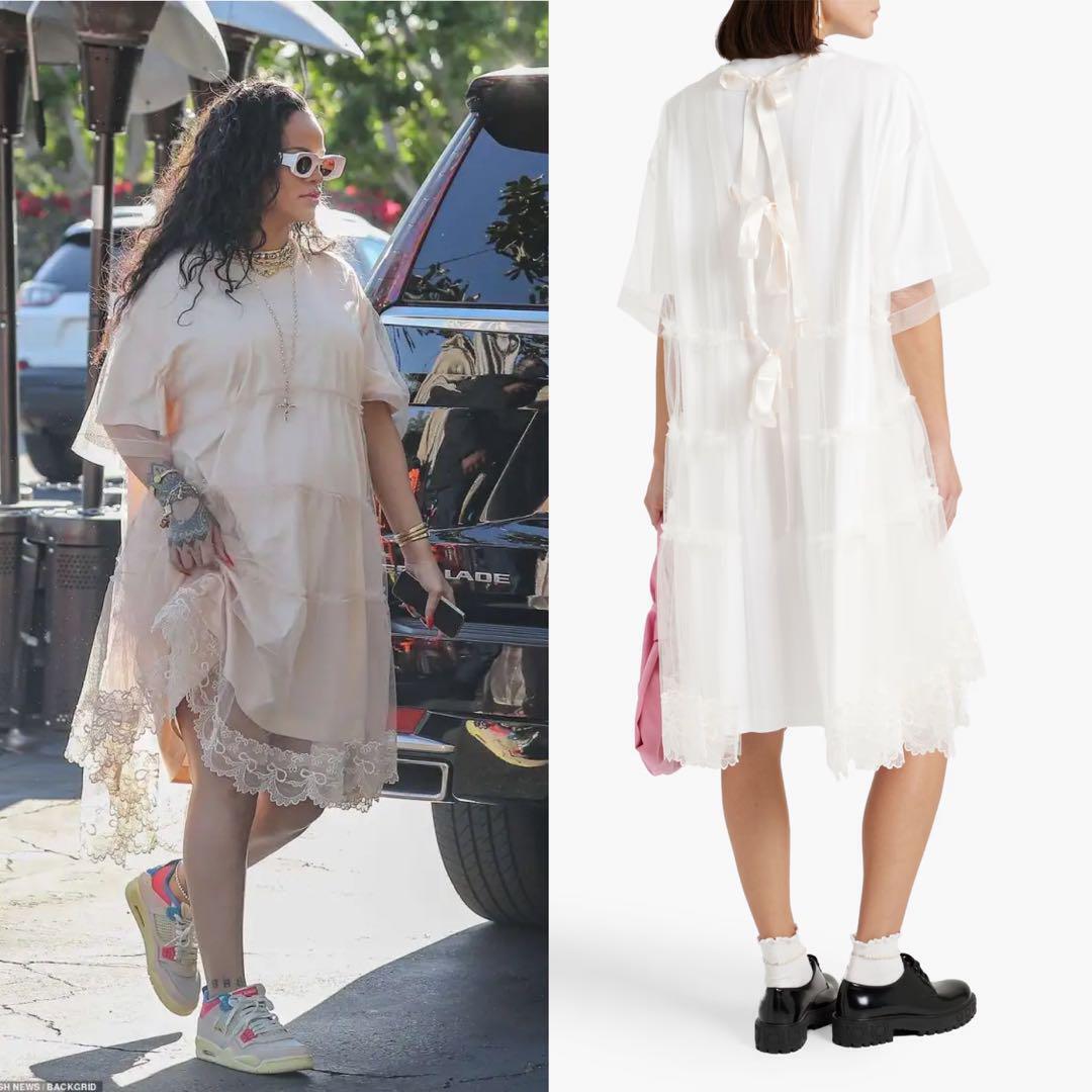 Simone Rocha Tiered Tulle Overlay Dress - Elegant Designer Simone Rocha Tiered Tulle Overlay Dress - Elegant Designer