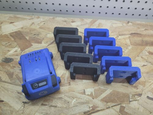 (5 Pack) Kobalt 24v Battery Holder / Hanger / Latching Wall Mount BLUE or BLACK - Picture 3 of 10