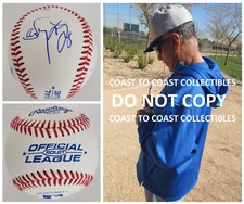 Davey Lopes Los Angeles Dodgers Astros signed baseball COA proof autographed