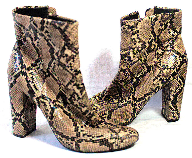 Faux Python Snake Skin Neiman Marcus  Block High … - image 2