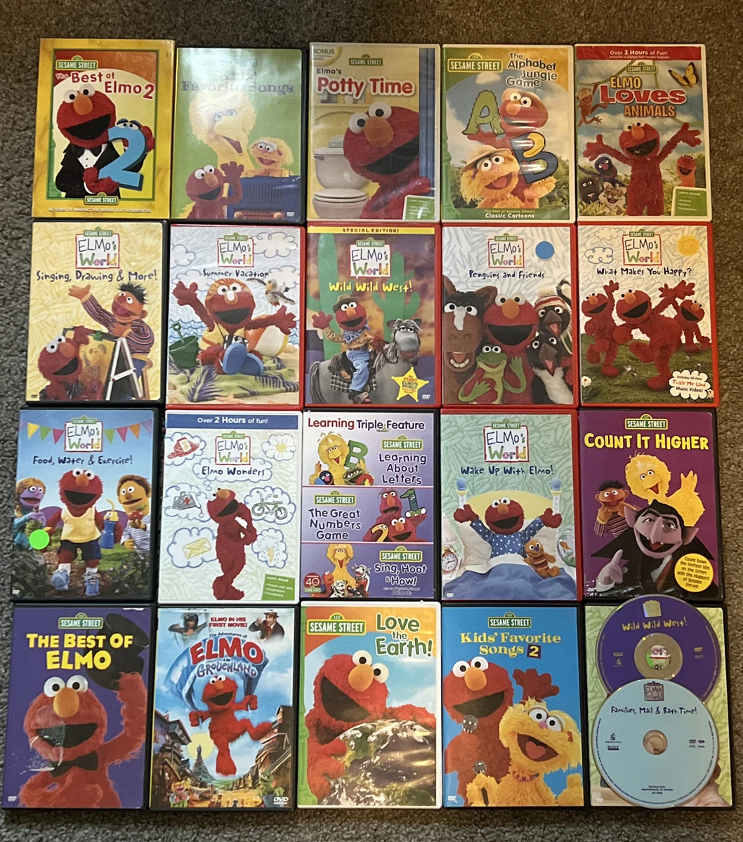 Sesame Street / Elmo DVD Lot