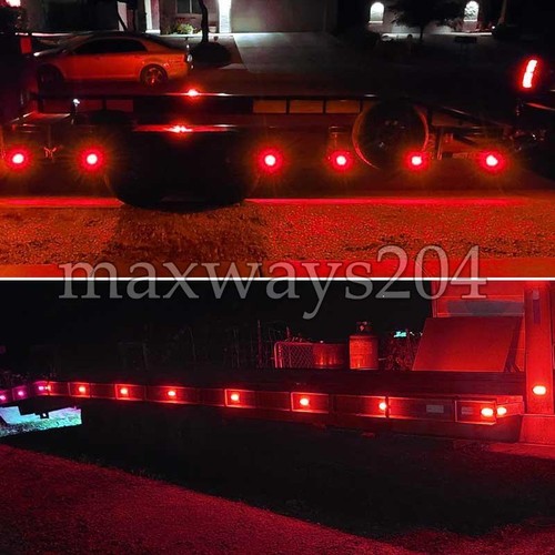 9 LED Side Marker Trailer Truck Clearance Lights Red Amber White Indicator Lamp - Picture 14 of 20