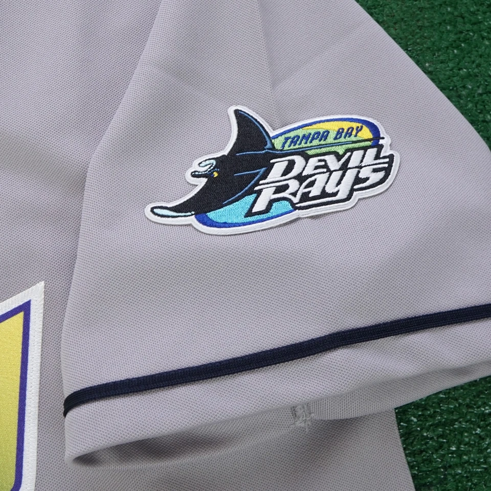 Jose Canseco 1999 年坦帕湾魔鬼光男式灰色公路复古球衣 — 第 4/4 张图片