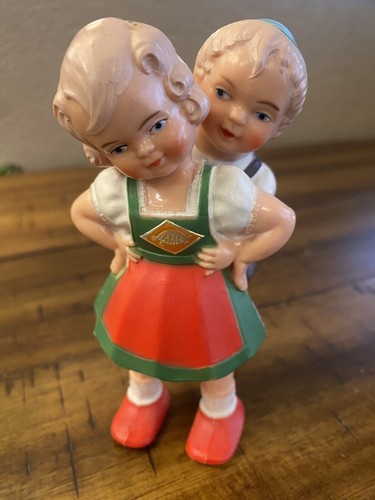 Vtg German Boy in Lederhosen & Girl Ramp Walkers Turtle Antique Toy SCHILDKRÖT - Picture 5 of 9