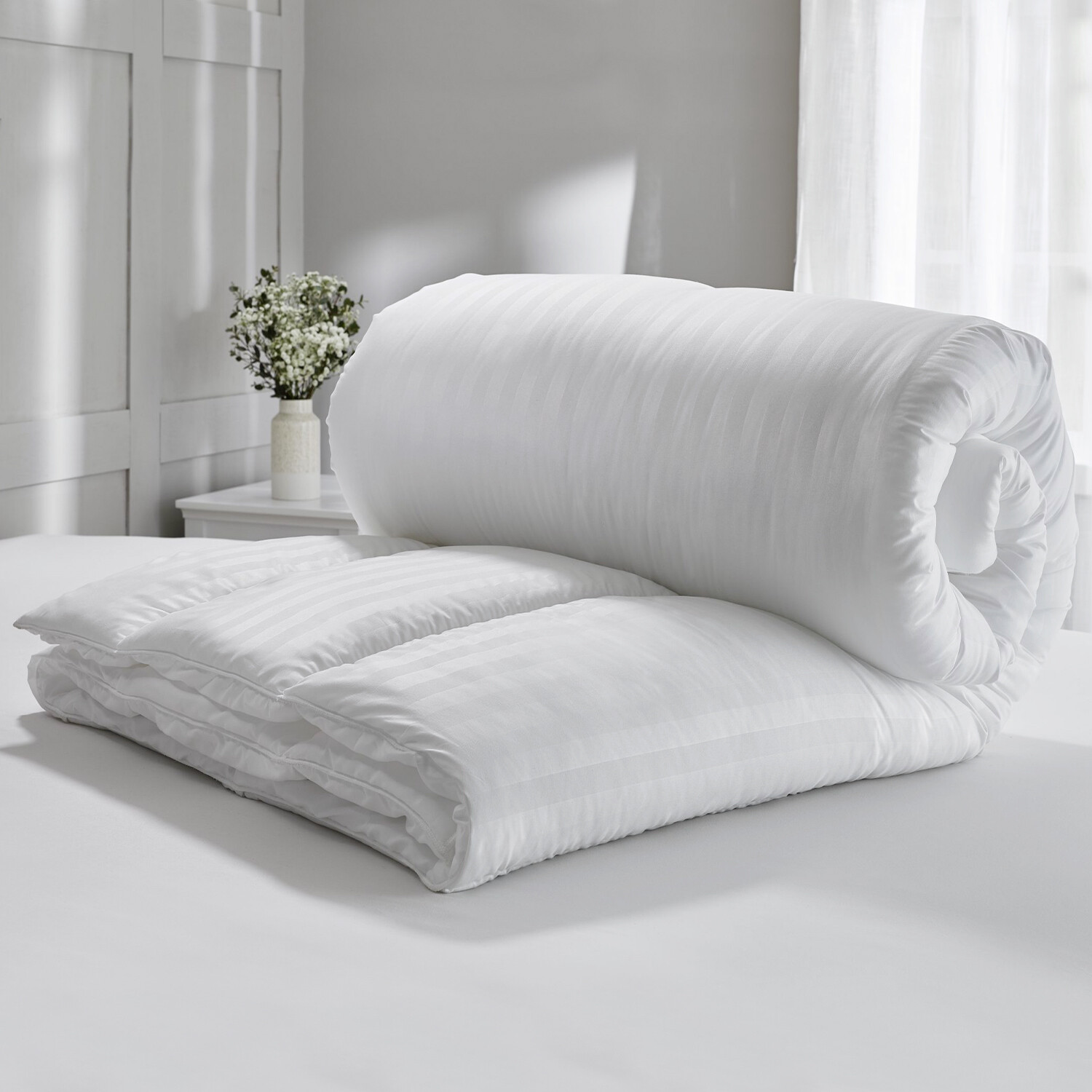 Microfiber Anti Allergy Quilt Duvet Feels Like Down 13.5 Stripe TOG All