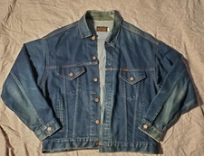 Long Haul Denim Jean Jacket Womens Large Distressed