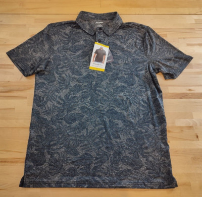 Flag & Anthem Men's Madeflex Performance Printed Polo Shirt Black Small