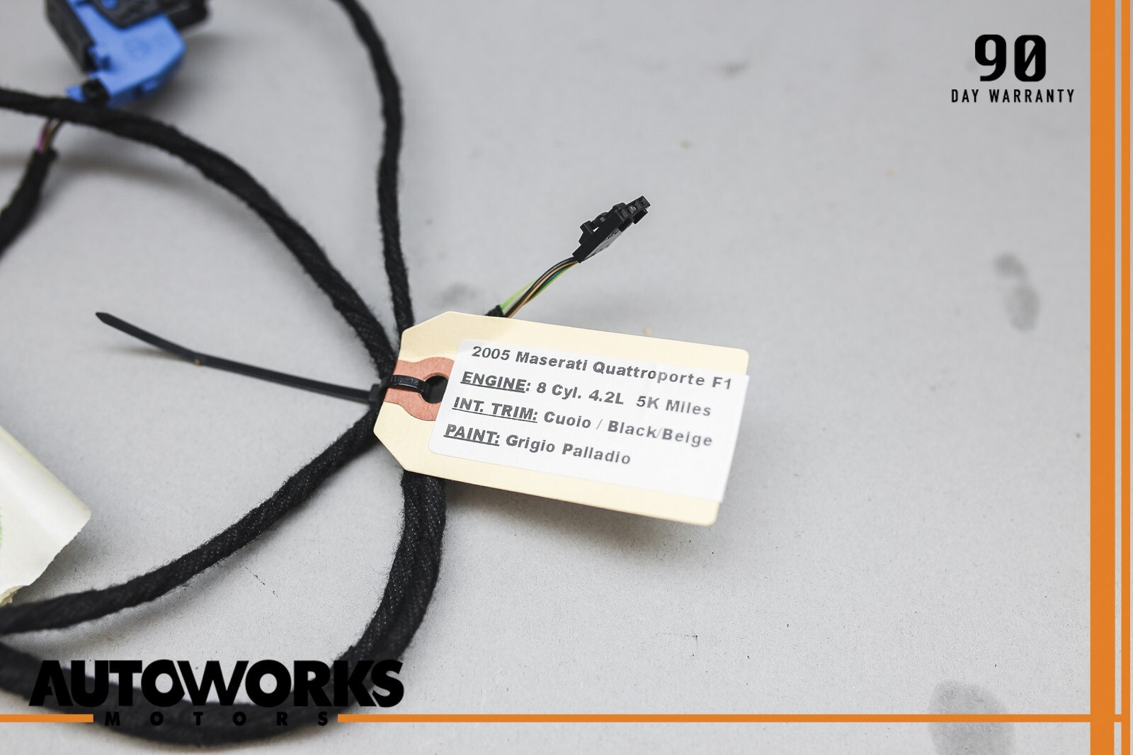 04-08 Maserati Quattroporte M139 Front Right Side Door Wire Wiring Harness OEM