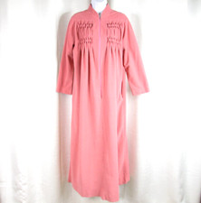 Vintage Kayser Long Robe Velour Size M Pintuck Partial Zip House Coat Pockets  