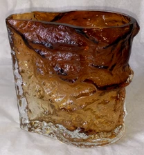 MID-CENTURY "KALLIO" ART GLASS & 830 SILVER VASE by KAI BLOMQVIST for KUMELA OY