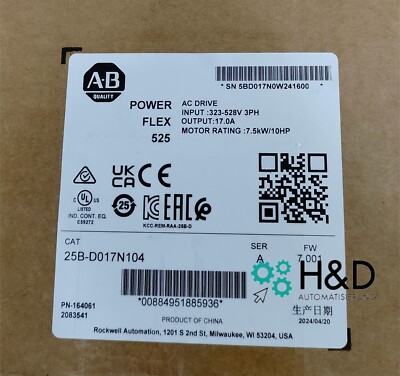 25B-D017N104  Allen Bradley AC-Drive 7.5kW(10HP) 3PH Inverter  