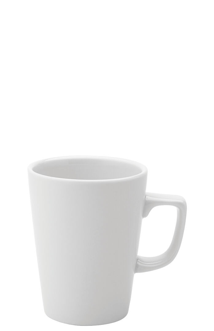 Titan White Ceramic Tableware Latte Mug 28cl - Pack of 12 Drinking Mug for Hotel