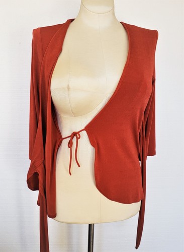 Carolyn Strauss Blouse Tank Top NEW w/ Tags Solid Rust Orange Color Womens Sz XS - Picture 5 of 9
