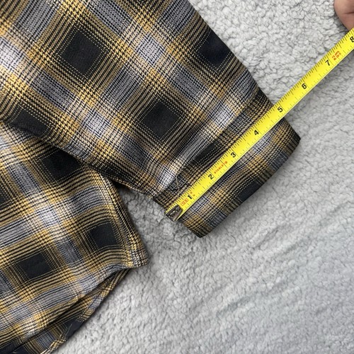 Dixxon Flannel Medium Black Button Up Big Iron Pearl Snap Mens Western Buffalo - 第 4/8 張圖片