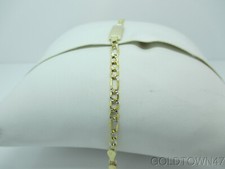 Baby ID 14K Gold Figaro Bracelet Free Engraving -Free shipping