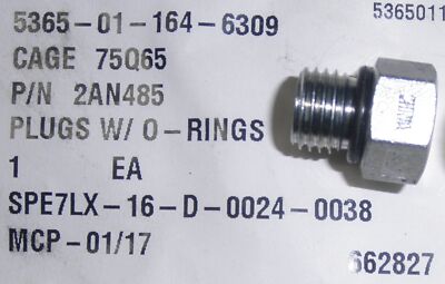5365-01-164-6309 Plug; Machine Thread Oshkosh 2AN485 76044 5365-01-164-6309 Plug; Machine Thread Oshkosh 2AN485 76044