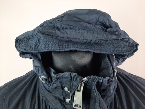 Chaqueta Schott NYC Escuadrón de Campo Militar Para Hombre Talla M Azul Marino Abrigo con Capucha de Algodón - Imagen 11 de 19