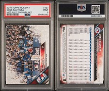 2016 Topps Holiday Jose Bautista Metallic Snowflake #127 PSA 9 MINT SP Bat Flip