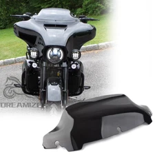7"Glossy Black Windshield Windscreen For Harley Touring Electra Street Glide 14+
