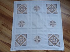 Tischdecke HARDANGER Stickerei 85x85