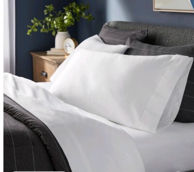   Queen Cotton Jersey Sheet Set White - Threshold  
