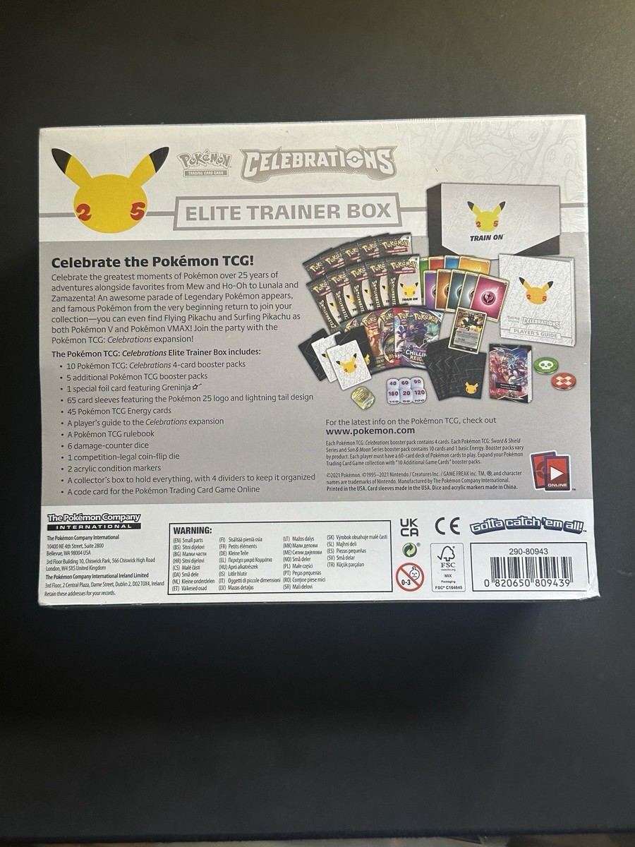 Pokmon TCG: 25th Anniversary Celebrations Elite Trainer Box (2021) 820650809439| eBay Pokmon TCG: 25th Anniversary Celebrations Elite Trainer Box (2021) 820650809439| eBay