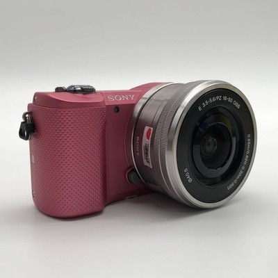 Sony Alpha A5000 Mirrorless Camera Pink Body + E PZ 16-50mm f/3.5-5.6 OSS Lens