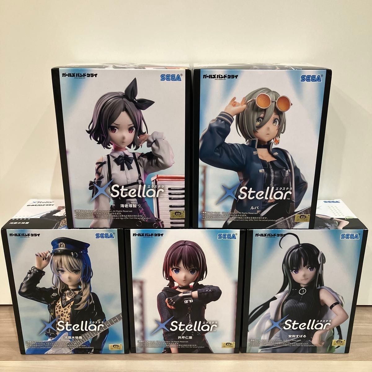 Girls Band Cry X StellarK Figure Set of 5 Tomo Rupa Momoka Nina