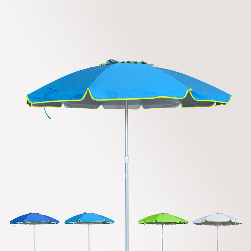 Parasol de plage 240 cm pour des après-midis sereins en bord de mer