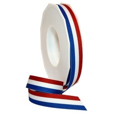 Morex Ribbon 93603/20-914 Striped Grosgrain Ribbon 5/8" X 20 YD Patriotic Rib...