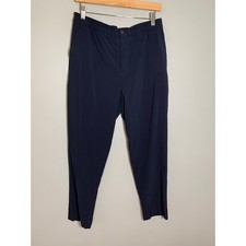 Banana Republic Airstretch Pants Women M Navy Blue High Rise Tapered 863016-03