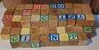 99 Vintage Wood Blocks Two Sizes Alphabet Numbers — photo 3