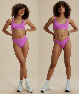 Speedo Damen Bikini Set Oberteil Unterteil Mix & Match - Neu mit Etikett - Flu3nte Violett Pink