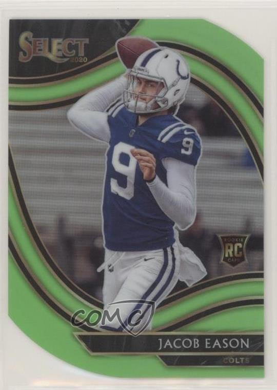 2020 Select Field Level Neon Green Prizm Die-Cut Jacob Eason #348 Rookie RC 02r9