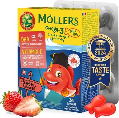 Natural Omega 3 Fish Oil Capsules for Kids, DHA & EPA Supplement