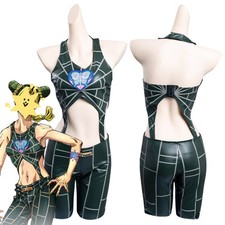 Jolyne Cujoh Tops Pants Set Cosplay Costume Women's Halloween Carnival Suit