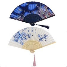 Abanicos de mano plegables con estructura de bamb , abanicos chinos y japoneses