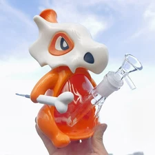 1pc Cubone Pokémon Hookah 8.6 Inch Silicone and Glass Hybrid Smoking Water Pipe