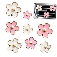 Car Air Freshener Vent Clips for Women 8 Pieces Cute Car Vent 8 pcs white pink