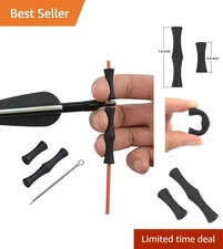 Versatile Archery Finger Saver - 2-in-1 Nocking Point Solution, Black/Blue/Green